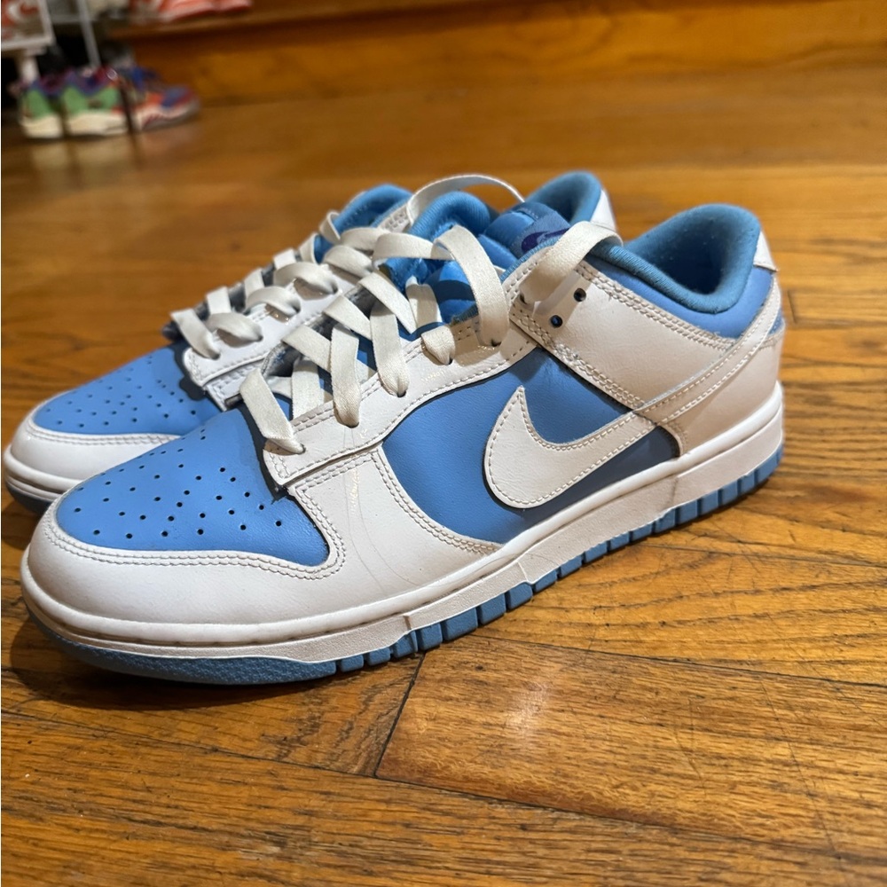 Nike Sky Blue and White Low-Top Sneakers